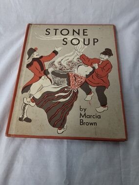 Stone Soup Hardcover Book by Marcia Brown - Cream and Red